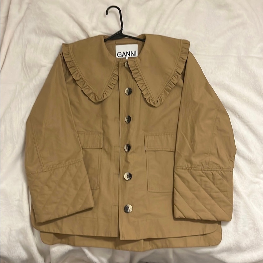 Ganni Cotton Canvas Short Jacket EU 34 New Without Tags